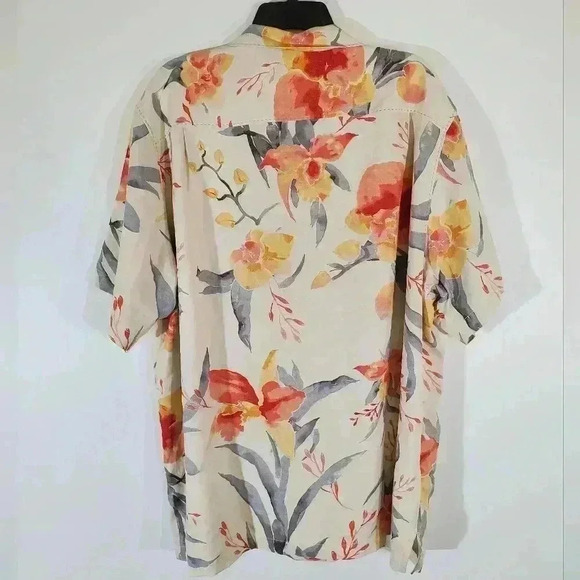 ๐3 For $30 Tommy Bahama Silk Shirt Mens XL Single Stich Button Up Short Sleeve - Picture 2 of 9